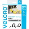 VELCRO Brand Paquete económico de 150 bridas para cables