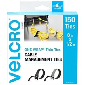VELCRO Brand Paquete económico de 150 bridas para cables
