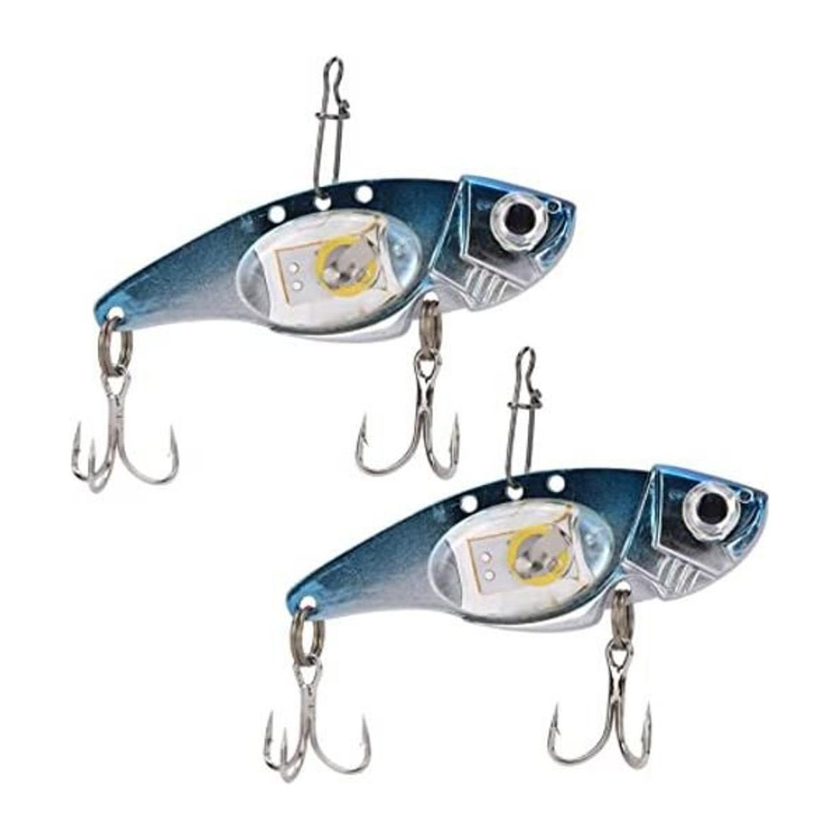 Paquete de 2 señuelos LED de pesca lámpara de luz