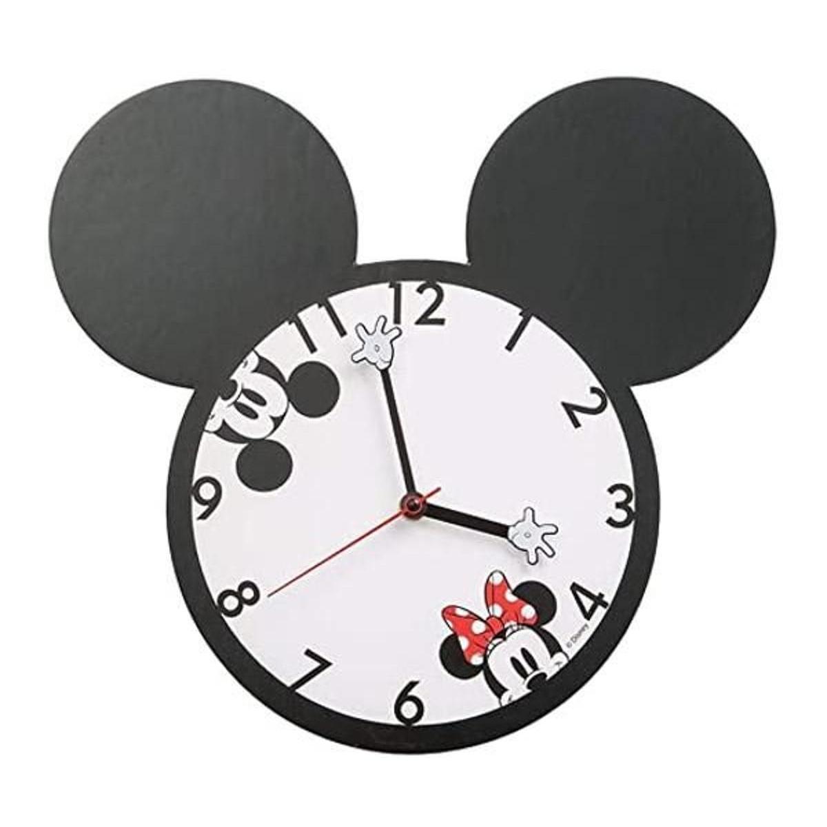 Reloj de pared con forma de Mickey y Minnie Mouse de Disney