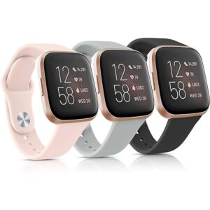 Paquete de 3 bandas de silicona compatibles con Fitbit_1