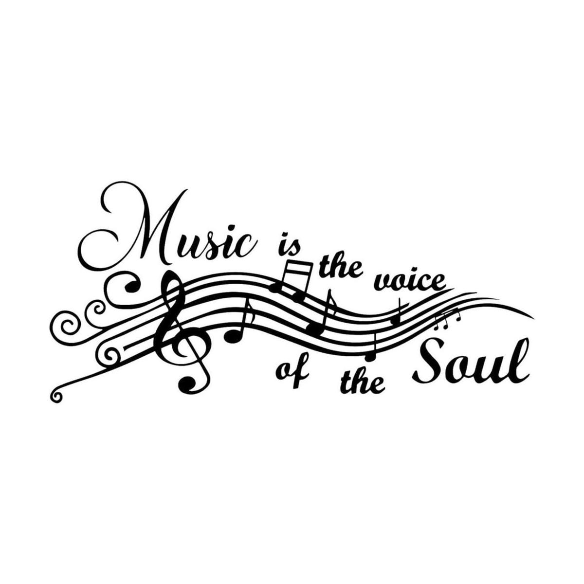 Calcomanías de pared de vinilo Music is The Voice of The