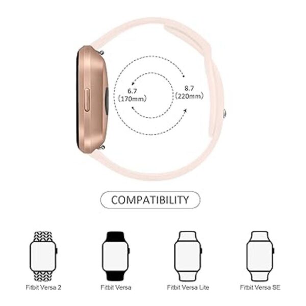 Paquete de 3 bandas de silicona compatibles con Fitbit_5