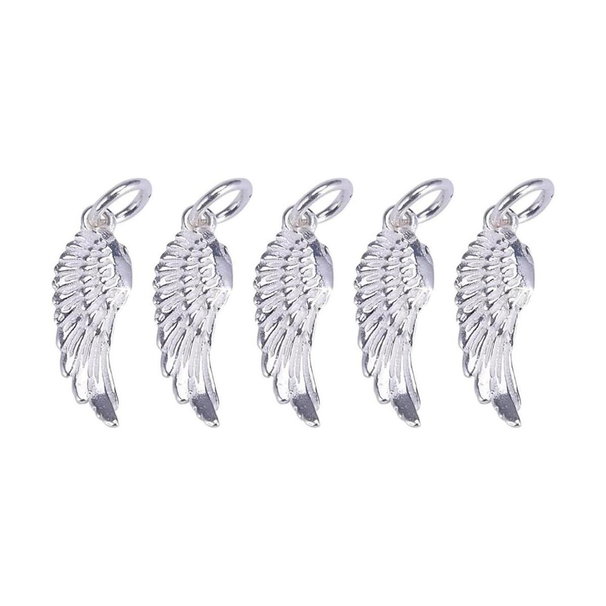 VALYRIA 5pcs Plata de Ley 925 DIY Ala de ngel colgantes