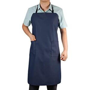 Delantal de vinilo de goma impermeable con 2 bolsillos_1