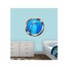 Calcomanía de pared de marsopa diseño de ojo de delfín en_2