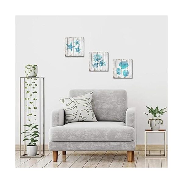 Decoración de pared con diseño de concha marina de_3