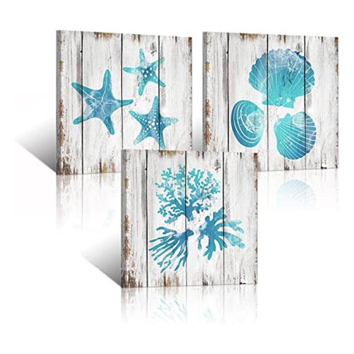 Decoración de pared con diseño de concha marina de