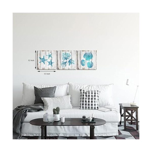 Decoración de pared con diseño de concha marina de_5