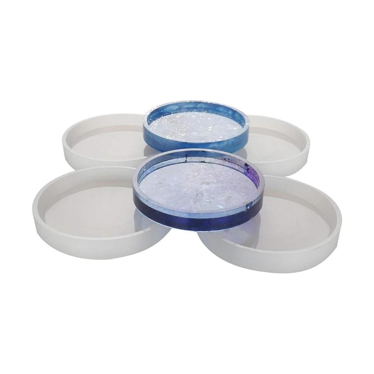 Paquete de 4 moldes de silicona para posavasos redondos