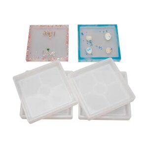Pack de 4 moldes de silicona para posavasos cuadrados_1