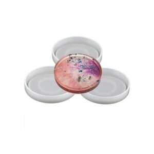 Juego de 3 moldes de silicona para posavasos redondos de