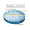 Juego de 3 moldes de silicona para posavasos redondos de