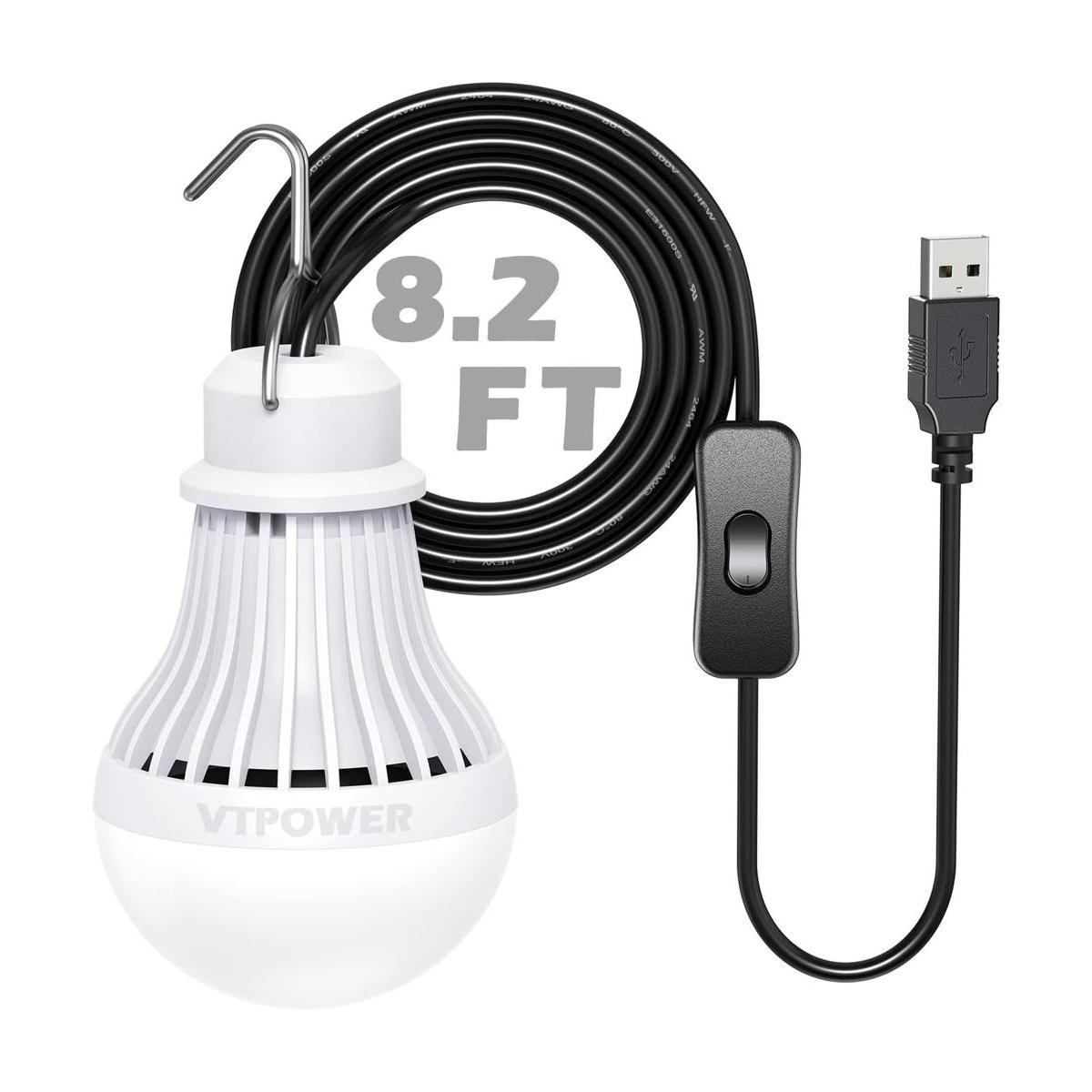 Bombilla LED USB para acampar al aire libre con