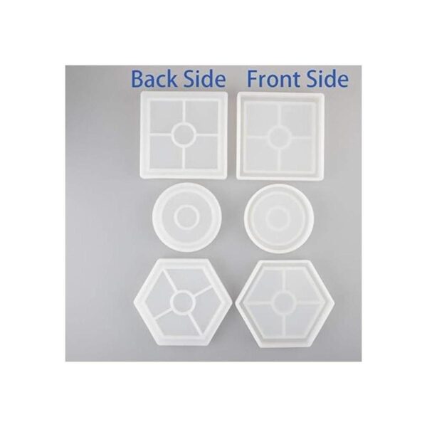 Paquete de 3 moldes de silicona para posavasos de