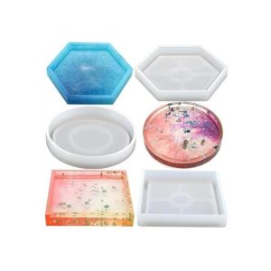 Paquete de 3 moldes de silicona para posavasos de