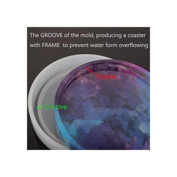 Juego de 3 moldes de silicona para posavasos redondos de