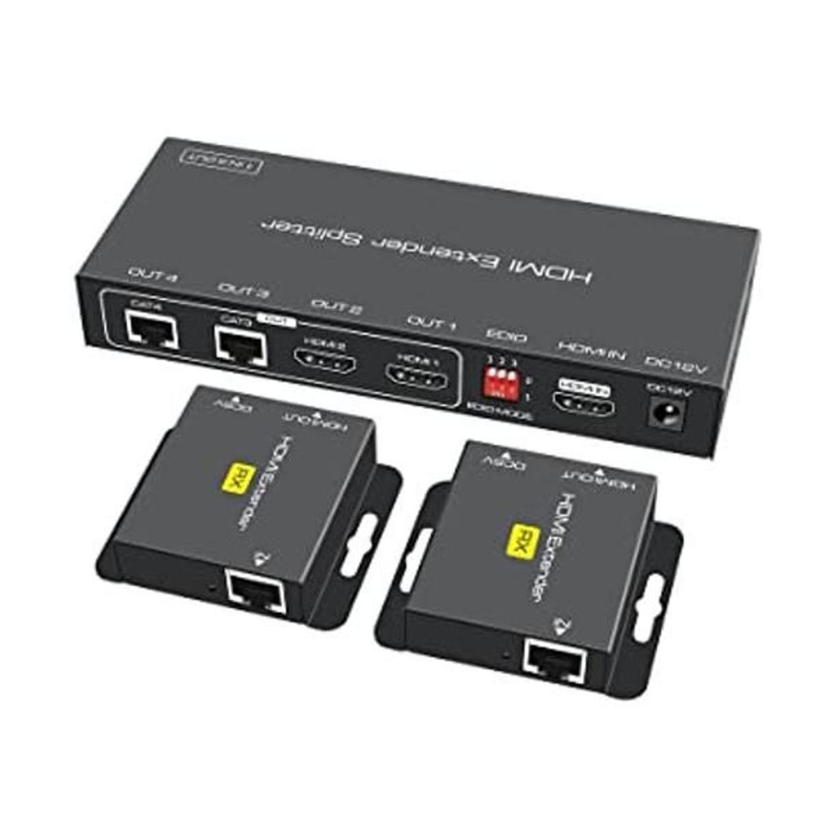Divisor de extensor HDMI 1 en 2 salidas sobre adaptador