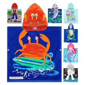 Toallas de playa con capucha para bebés y niños pequeños_1