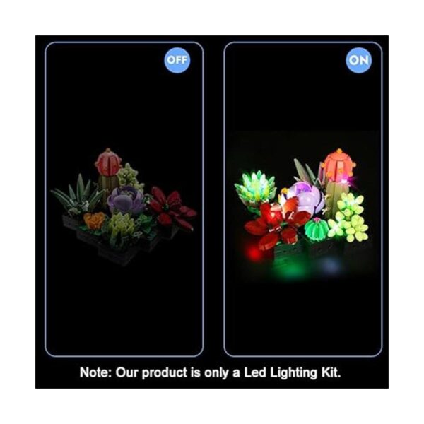 Juego de luces LED para suculentas Lego 10309 juego de_3