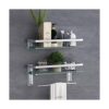 Estante de baño de cristal con toallero VOLPONE resistente_1
