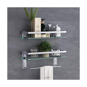 Estante de baño de cristal con toallero VOLPONE resistente_1
