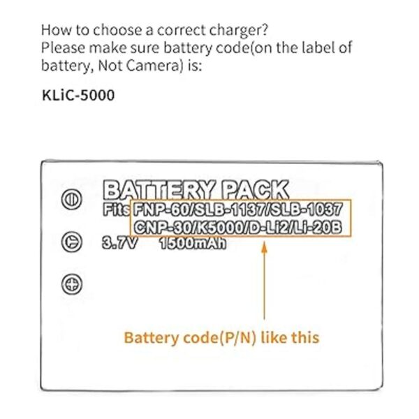 KLIC5000 Ultra Slim USB cargador para Zoom Kodak EasyShare_3