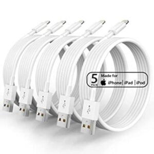 Paquete de 5 10 pies certificado Apple MFi cargador de_1