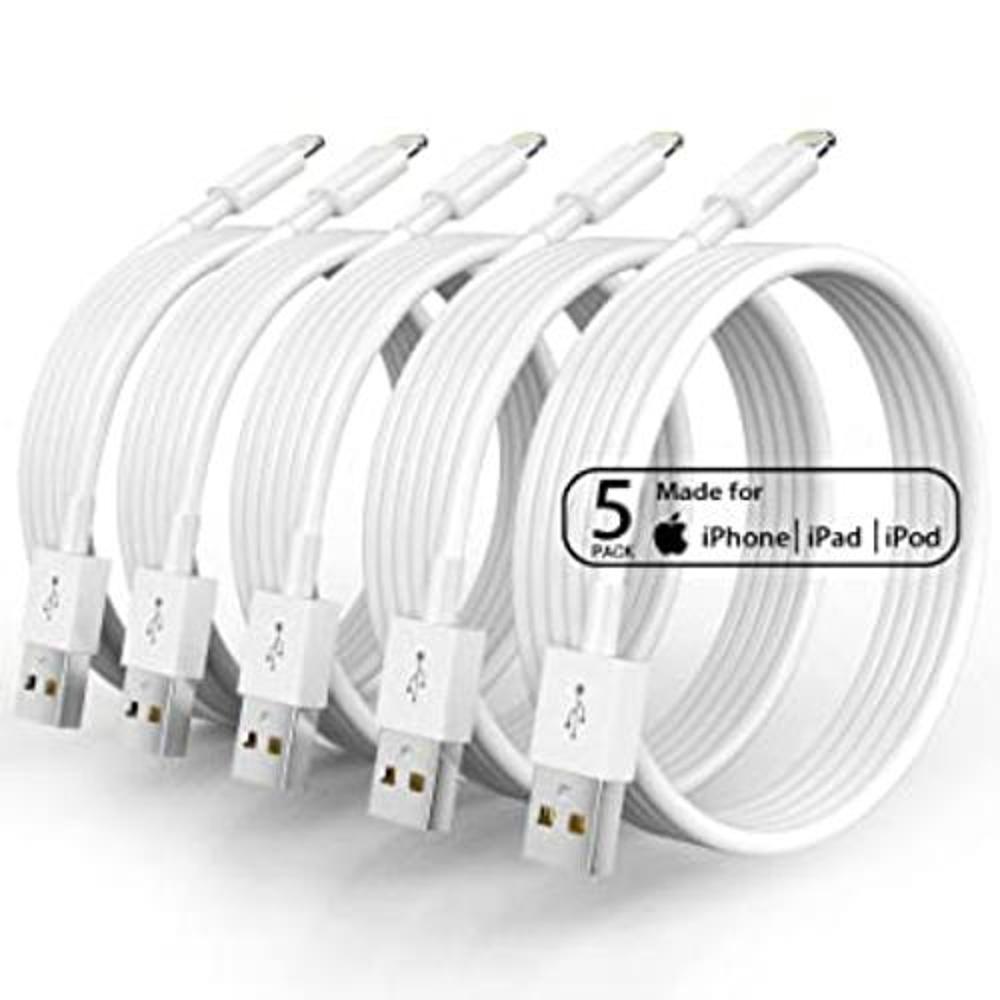 Paquete de 5 10 pies certificado Apple MFi cargador de