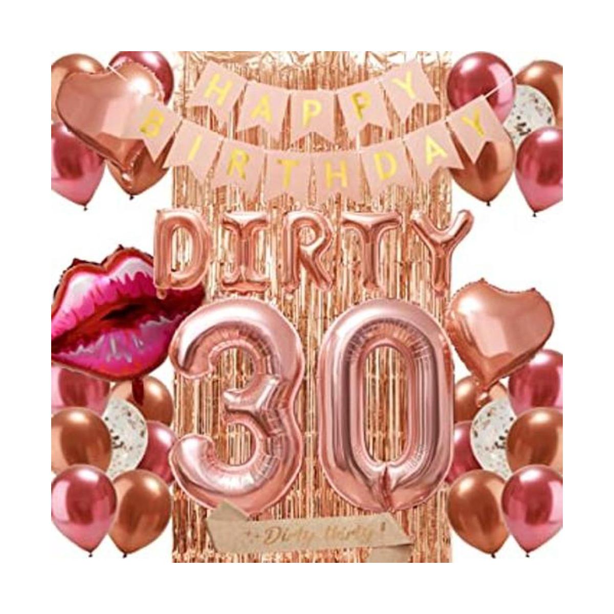 Juego de decoraciones de cumpleaños número 30