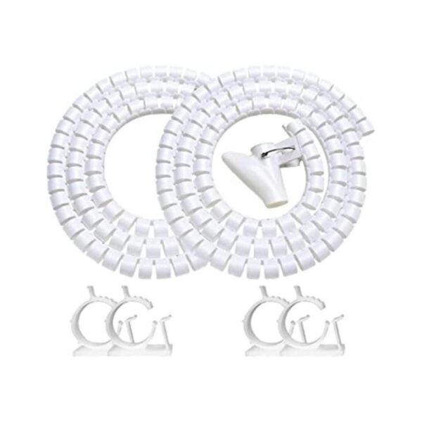 Organizador de cable blanco para cables de 2 unidades_1