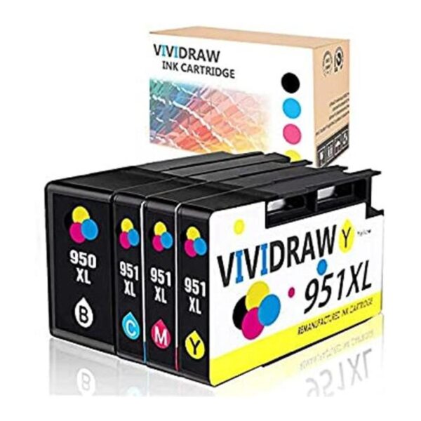 VIVIDRAW Cartucho de tinta compatible para HP 950XL 951XL