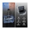 VISV Ganchos adhesivos negros para toallas de pared de_3