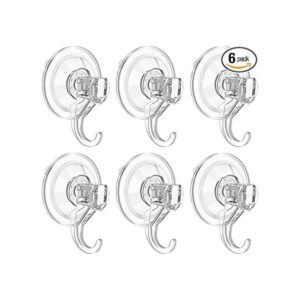 VISV Ganchos grandes transparentes y resistentes para