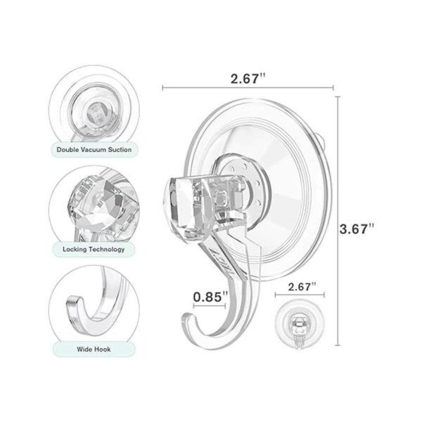 VISV Ganchos grandes transparentes y resistentes para