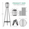 Lámparas solares de metal para exteriores con soporte para_4