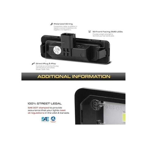 VIPMOTOZ Luz de matrícula LED completa para Ford Mustang_5