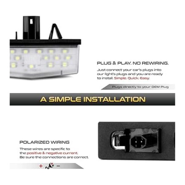 VIPMOTOZ Luz LED completa para matrícula Toyota Prius V_4