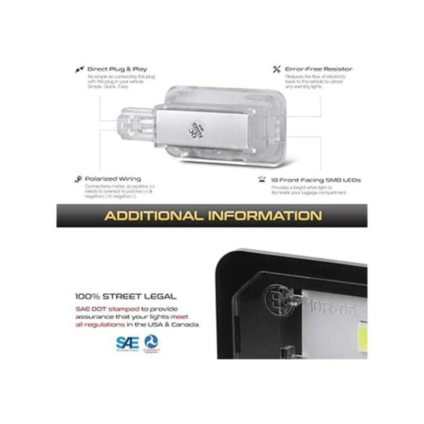 VIPMOTOZ Reemplazo completo de la lámpara del maletero de_5