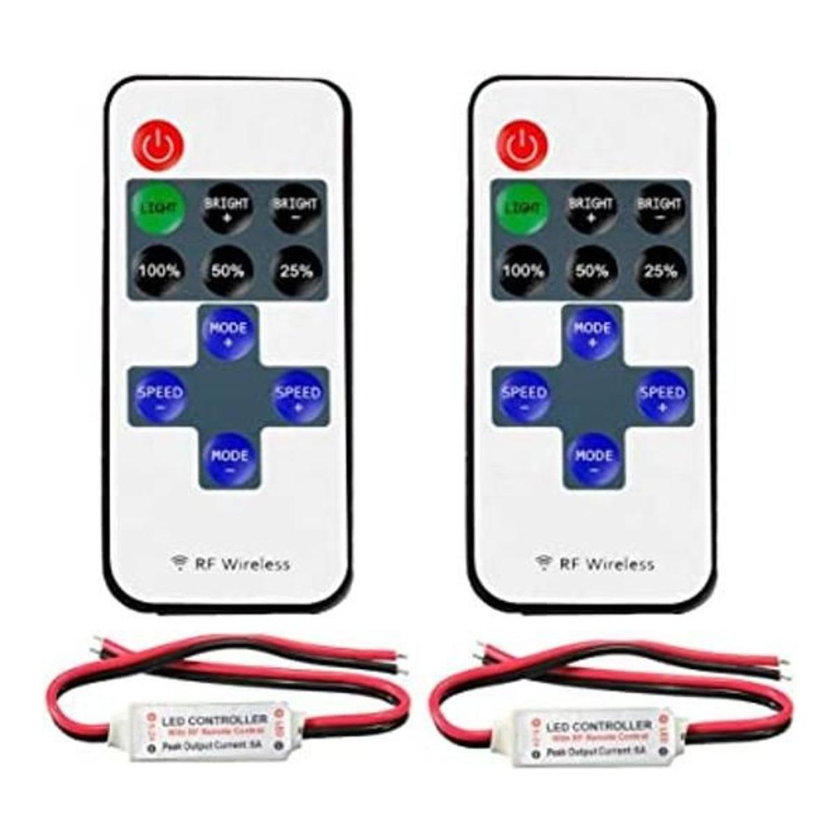 VIPMOON Paquete de 2 controladores remotos inalámbricos RF