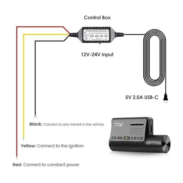 VIOFO HK3C Acc Hardwire Kit kit de alambre duro USBC de_3