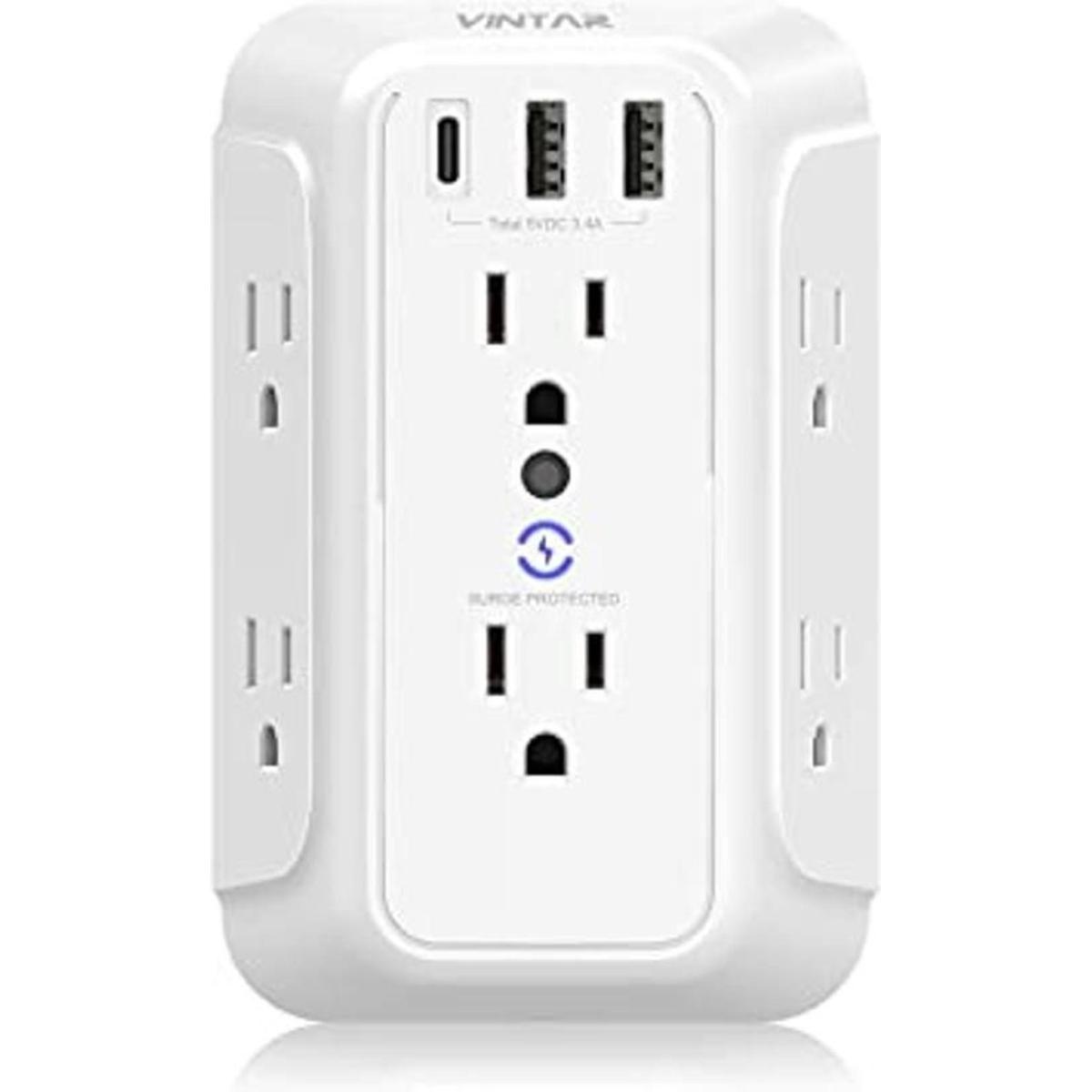 Cargador de pared USB protector de sobretensiones