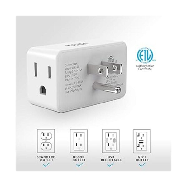 Extensor de enchufes múltiples adaptador de 3 tomas