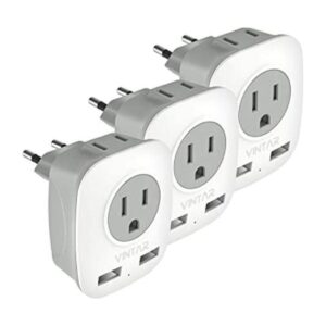 Paquete de 3 adaptadores de enchufe de viaje europeos_1