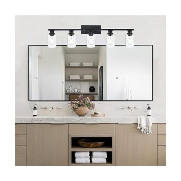 VINLUZ Lámparas de baño vintage de 5 cabezales en acabado_4
