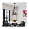 VINLUZ Farmhouse Foyer Lighting Candelabros negros de 4_2