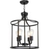 VINLUZ Farmhouse Foyer Lighting Candelabros negros de 4_1