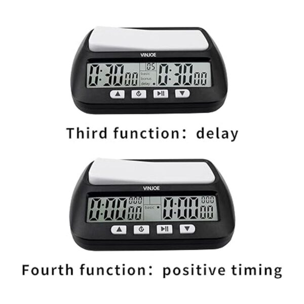 VINJOE Reloj de ajedrez multifuncional portátil digital_4