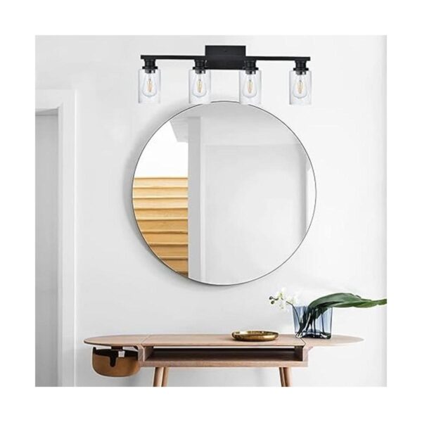 VINLUZ 4 luces vintage para tocador de baño acabado negro_3