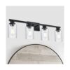 VINLUZ 4 luces vintage para tocador de baño acabado negro_2